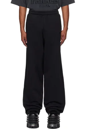 Vetements Pantalon de survêtement noir à logos brodés
