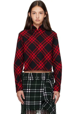 Burberry Chemise rouge et noir à carreaux
