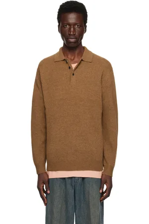Beams Polo brun en tricot jauge 9