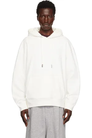 WOOYOUNGMI Pull à capuche blanc à image à effet métallique