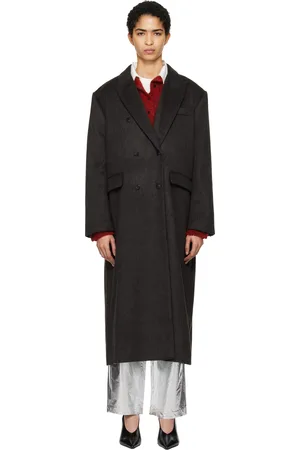 CORDERA Manteau long brun en laine