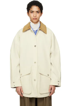 CORDERA Trench court blanc cassé