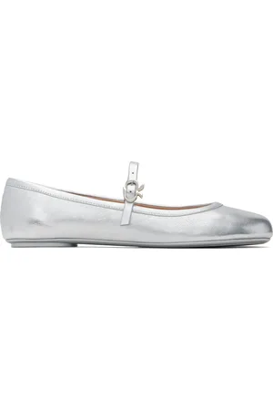 Gianvito Rossi Ballerines Carla argentées