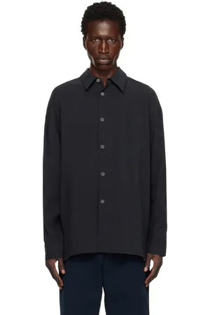 STUDIO NICHOLSON Chemise Strike bleu marine