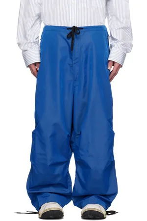 Hed Mayner Pantalon de survêtement bleu en satin édition Reebok