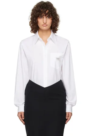 COPERNI Justaucorps blanc en popeline de coton à col classique