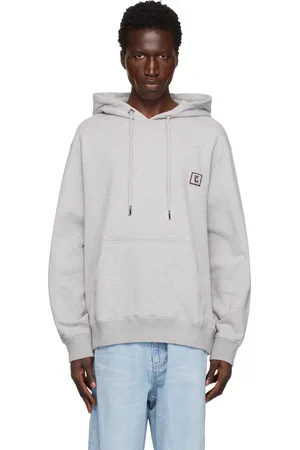 WOOYOUNGMI Pull à capuche gris à logos