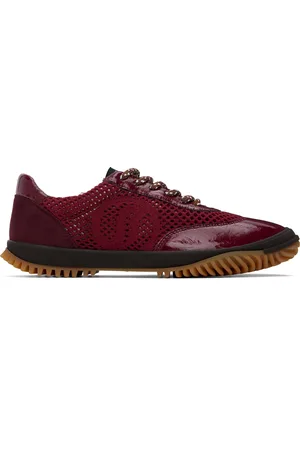 Stella McCartney Baskets de sport bourgogne en filet à logos S-Wave