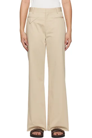 St Agni Pantalon beige à poche de style origami
