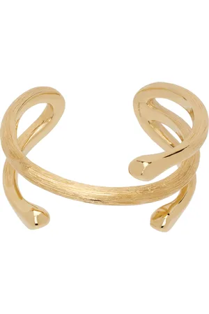 Chloé Bracelet manchette doré à logo gravé - Eclectic
