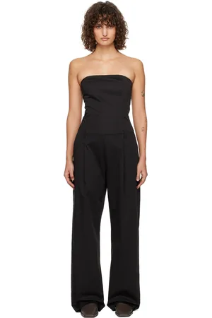 St Agni Combinaison façon tailleur noire sans bretelles