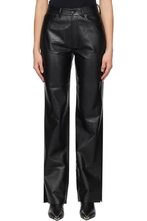 ANINE BING Pantalon Roy noir en cuir