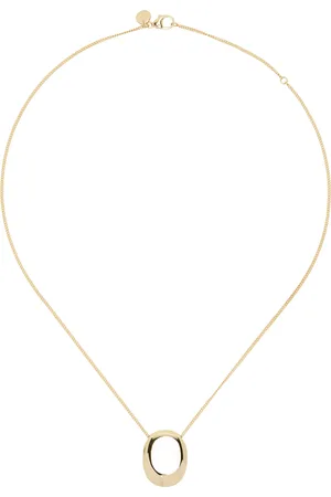 TOM WOOD Collier Pebble doré à pendentif
