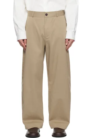 STUDIO NICHOLSON Pantalon Bosworth beige en sergé