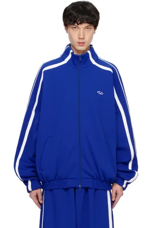 Vetements Blouson de survêtement bleu à logo ovale