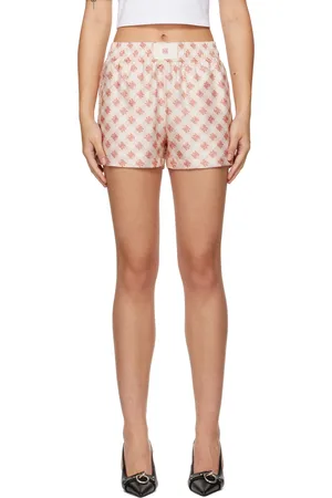 AMIRI Short boxeur rose à motif à quadrigrammes