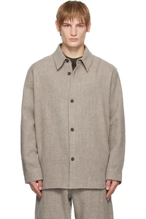 STUDIO NICHOLSON Chemise Deck beige en laine