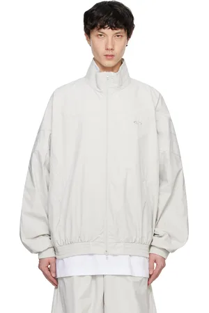 Vetements Blouson de survêtement blanc à logo ovale