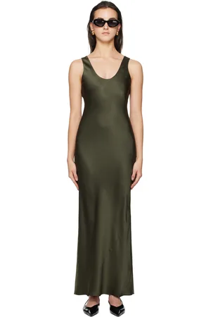 ANINE BING Robe midi Camille kaki