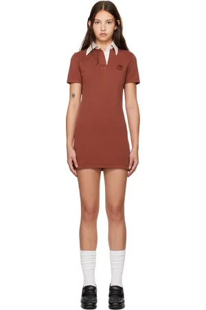 AMBUSH Robe de style rugby courte rouge à col classique