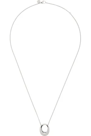 TOM WOOD Collier Pebble argenté à pendentif