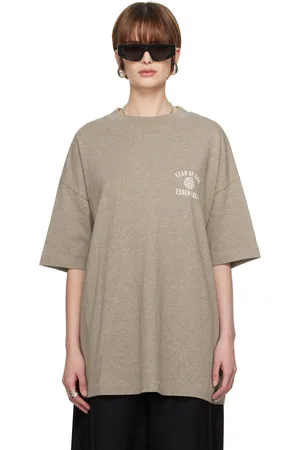 FEAR OF GOD T-shirt gris en jersey à col ras du cou