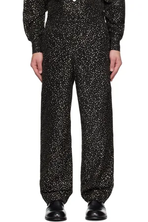 BODE Pantalon noir à motif scintillant