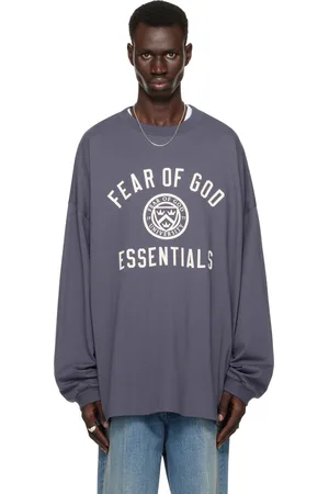 FEAR OF GOD T-shirt à manches longues bleu en jersey