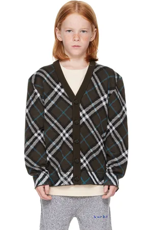Burberry Enfant | Cardigan brun à carreaux