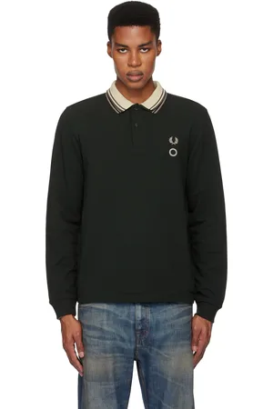 CRAIG GREEN Polo à manches longues réversible vert édition Fred Perry