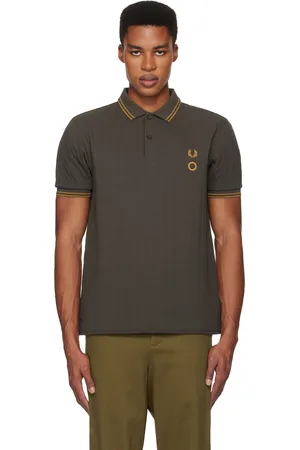 CRAIG GREEN Polo à manches courtes matelassé noir édition Fred Perry