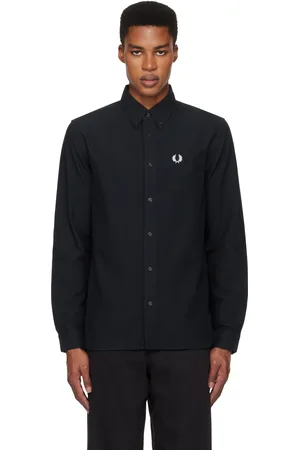 Fred Perry Chemise bleu marine en toile oxford