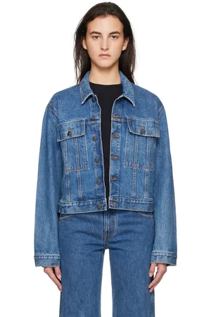 Khaite Blouson Saunder bleu en denim