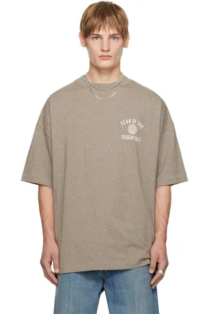 FEAR OF GOD T-shirt gris en jersey à col ras du cou