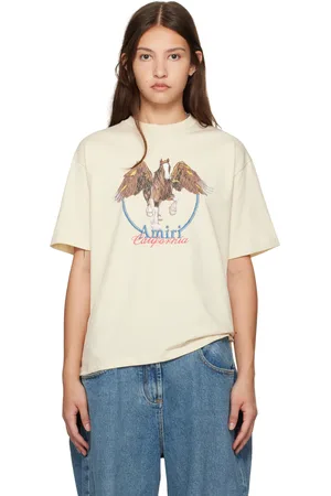 AMIRI T-shirt surdimensionné blanc à image de Pégase à logo