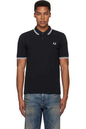 Fred Perry Polo bleu marine à garnitures rayées