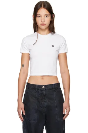 AMIRI Micro t-shirt blanc à logo brodé - Core