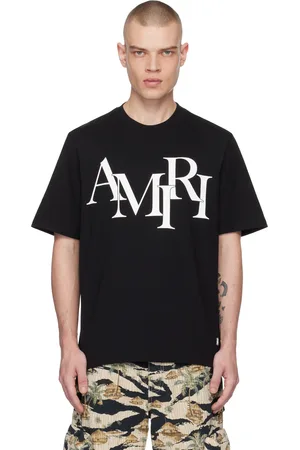 AMIRI T-shirt noir à logo étagé