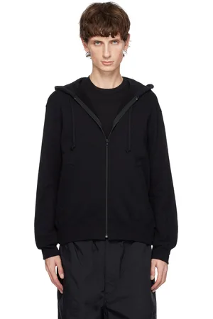 Comme des Garçons Pull à capuche noir à écusson à logo