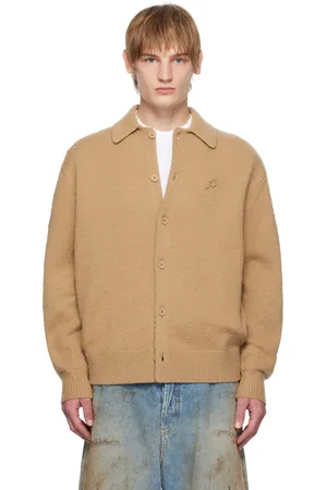 Axel Arigato Cardigan Ode brun clair à col classique