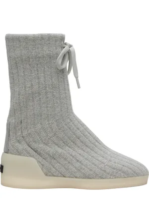 FEAR OF GOD Baskets montantes de style mocassin grises en tricot