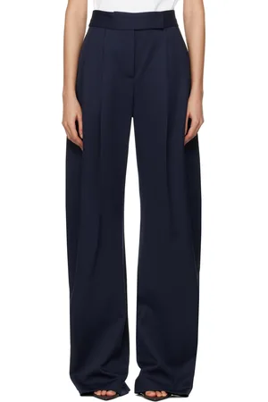 The Attico Pantalon long bleu marine