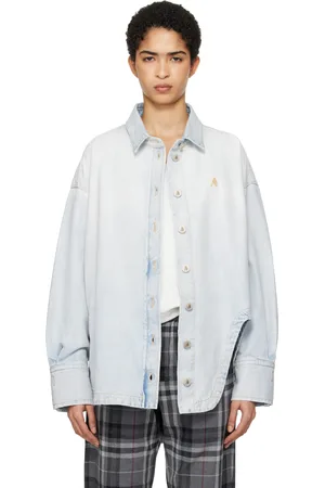 The Attico Chemise Diana bleue en denim
