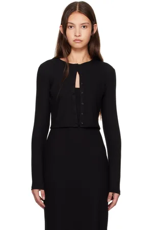 Leset Cardigan écourté II noir en jersey Lauren