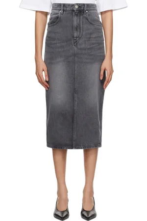 Isabel Marant Jupe midi Tilauria grise en denim