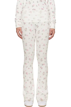 DANIELLE GUIZIO Pantalon de détente évasé isotherme blanc