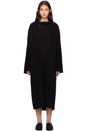 Lauren Manoogian Cardigan long noir à revers de style châle - Essential