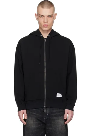 NEIGHBORHOOD Pull à capuche noir en jersey bouclette à glissière