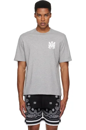 AMIRI T-shirt gris à monogramme et à logo - Core