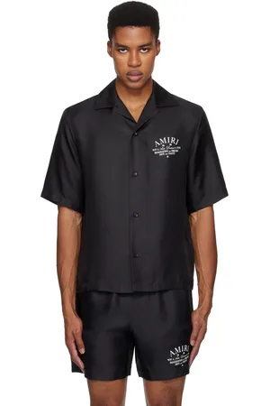 AMIRI Chemise de bowling noire à logos Arts District - Core